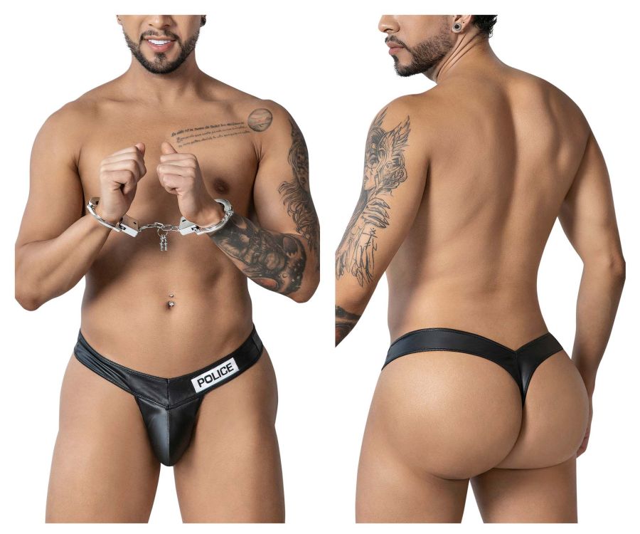 CandyMan 99912 Police Thongs Color Black