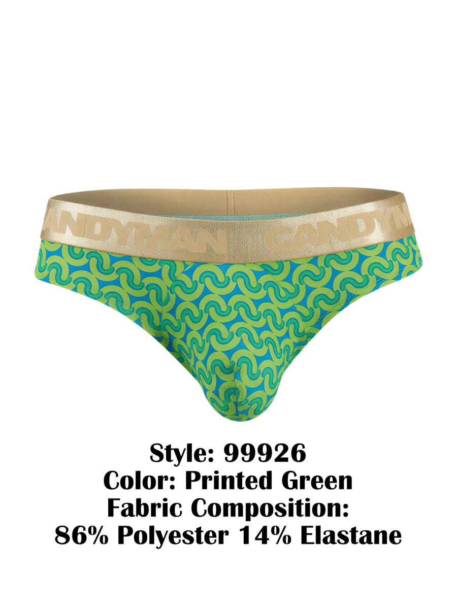 CandyMan 99926 Briefs Color Printed Green