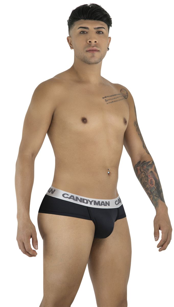 CandyMan 99932 Briefs Color Black-Silver