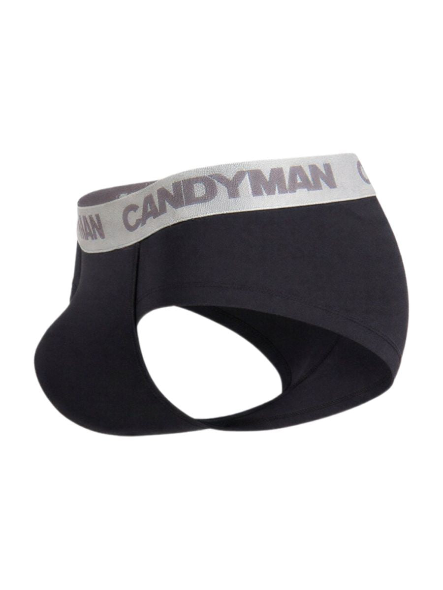 CandyMan 99932 Briefs Color Black-Silver