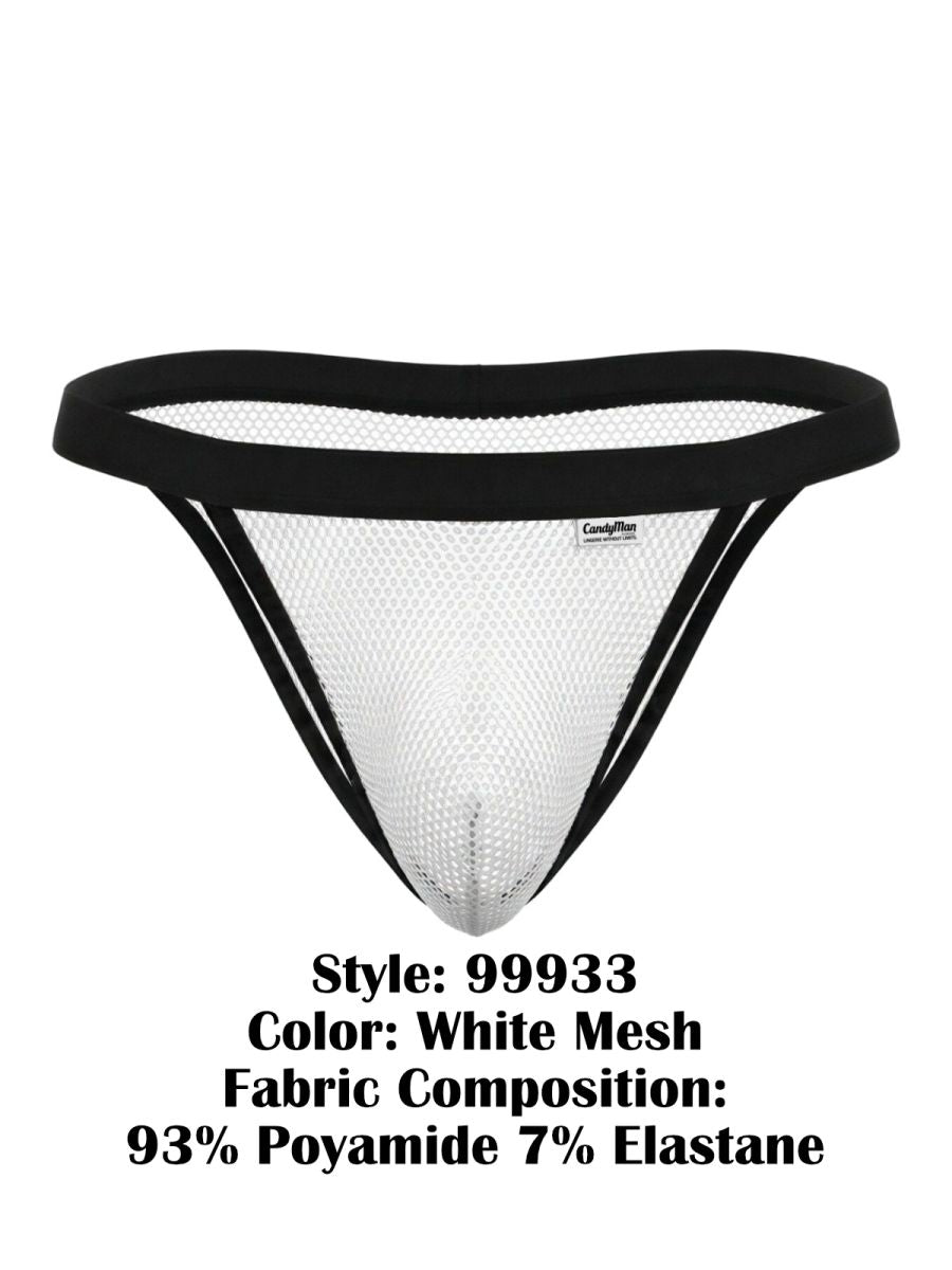 CandyMan 99933 Bikini Color White Mesh