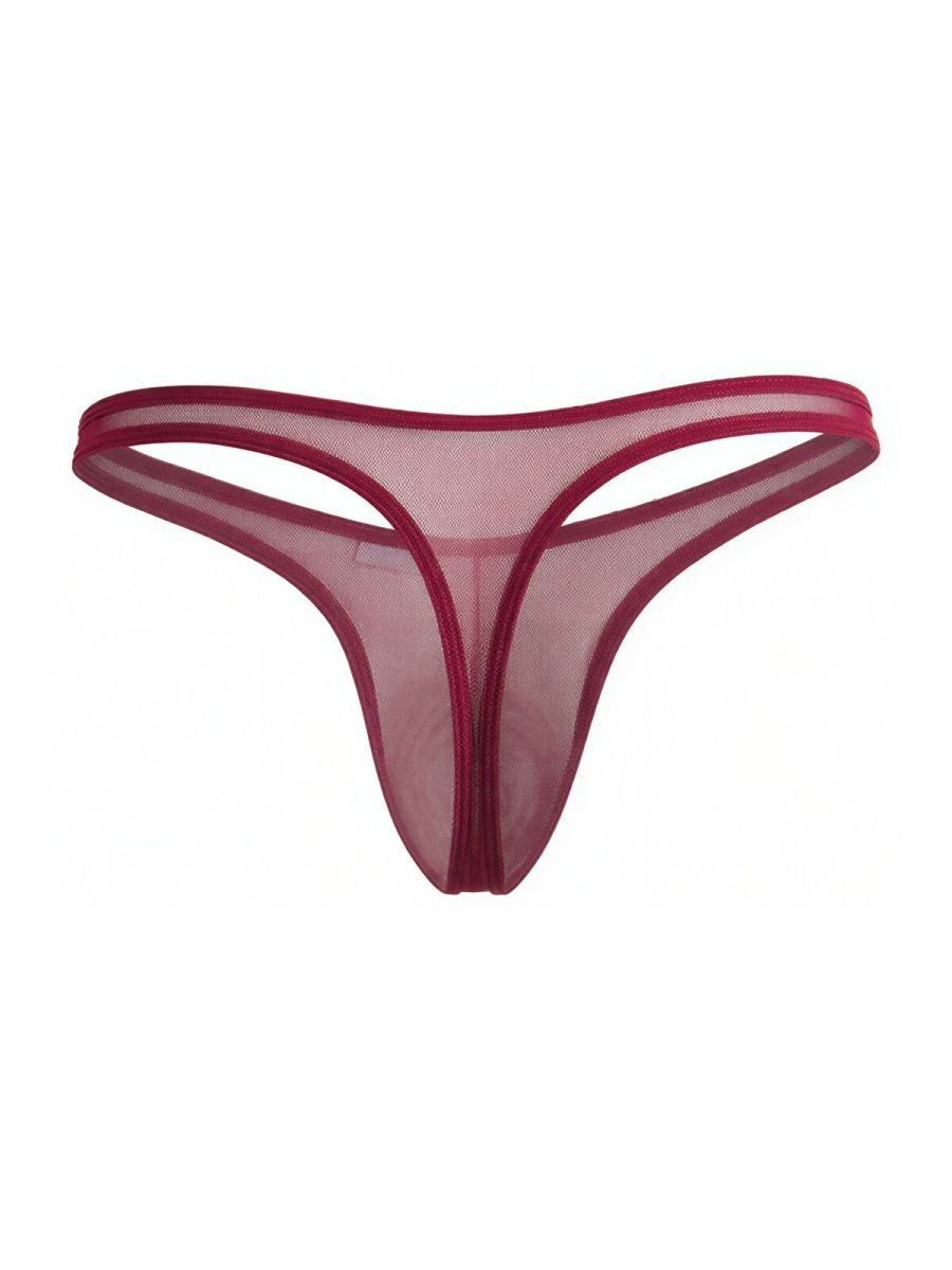 CandyMan 99954 Thongs Color Burgundy Mesh