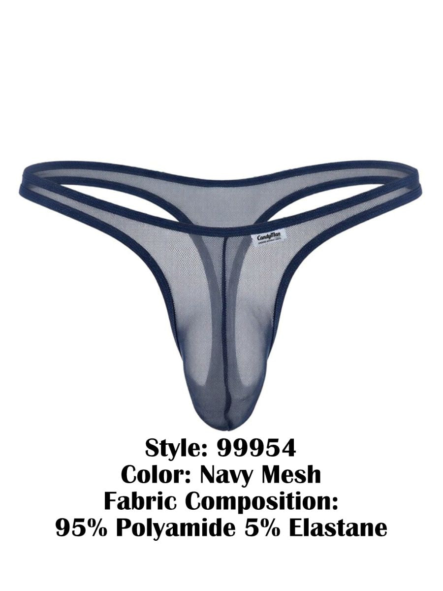 CandyMan 99954 Thongs Color Navy Mesh