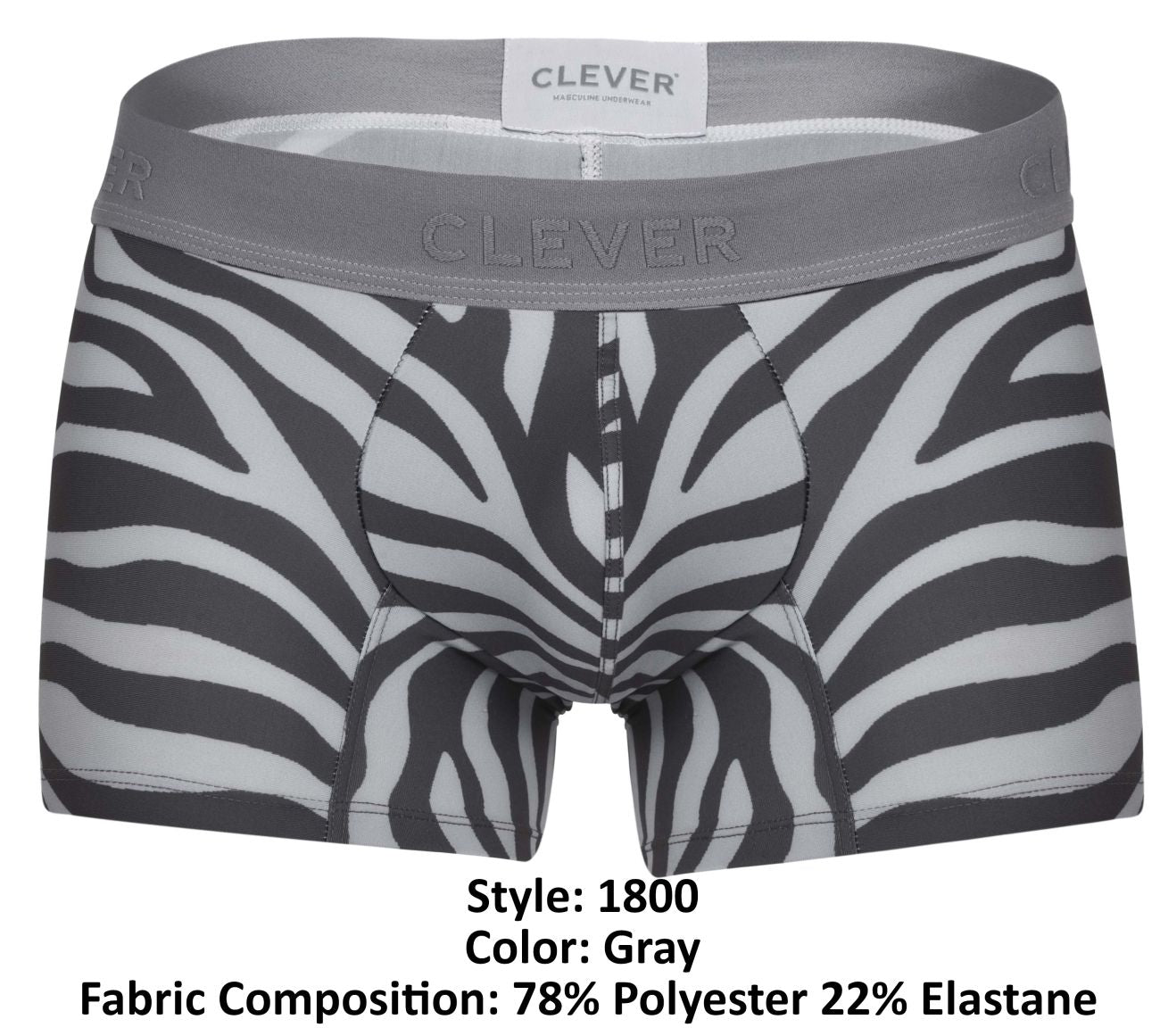 Clever 1800 Cebra Trunks Color Gray