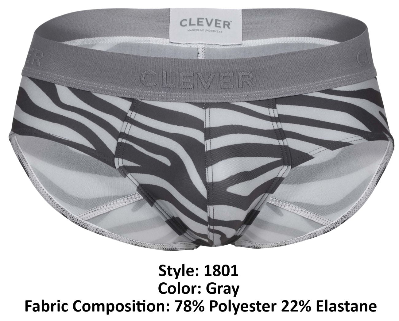 Clever 1801 Cebra Briefs Color Gray