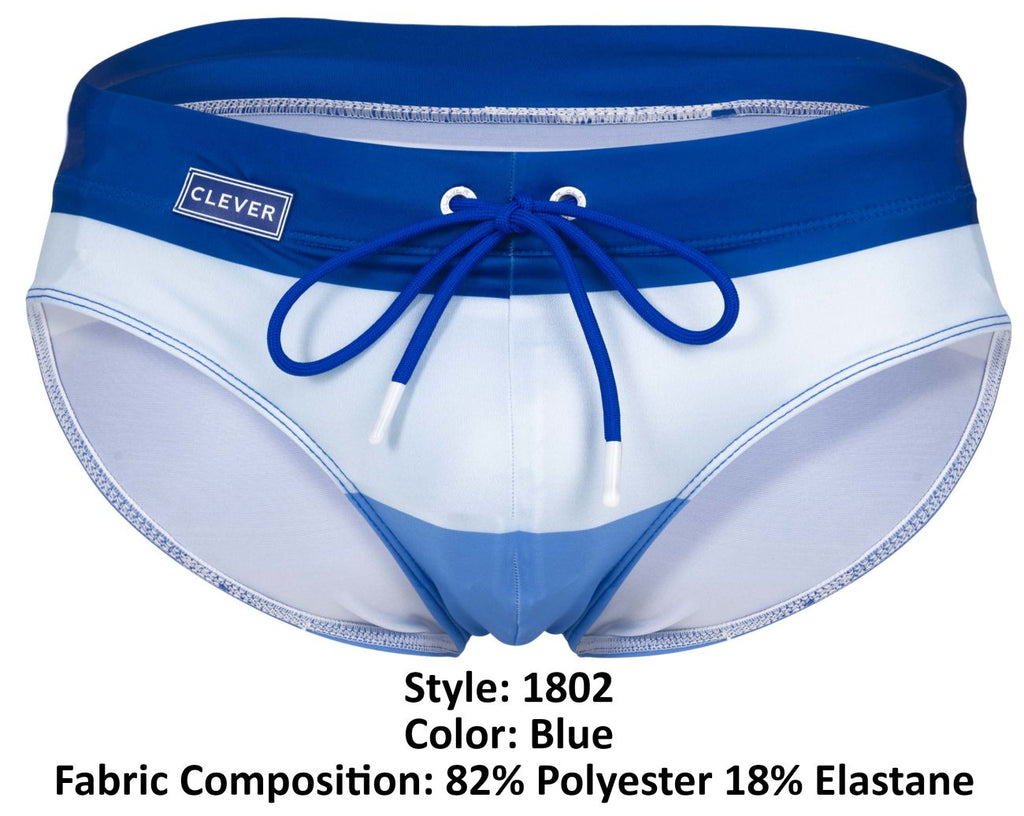 Clever 1802 Wave Swim Briefs Color Blue