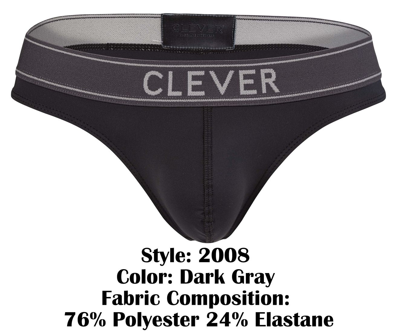 Clever 2008 Raw Thongs Color Dark Gray