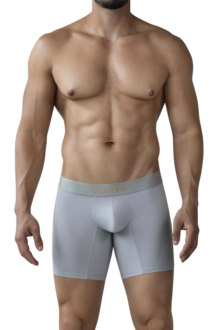 Clever Moda Men's Underwear 2027 Valladolid Boxer Briefs Color Gray