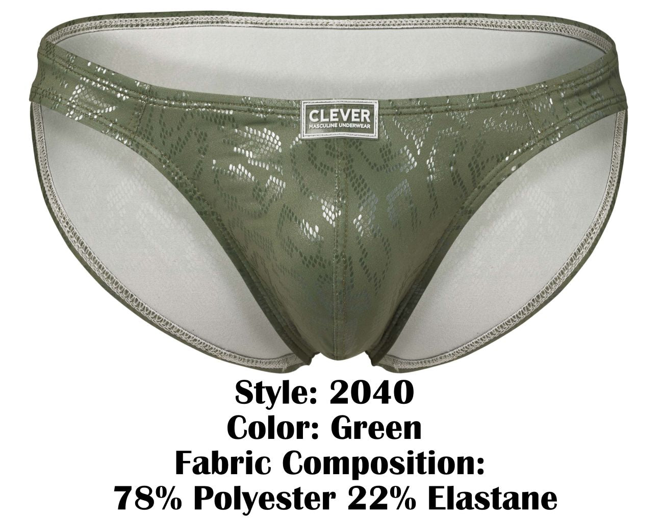 Clever 2040 Luxe Briefs Color Green