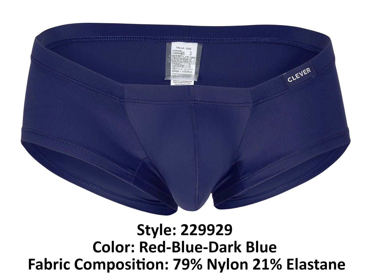 Clever 229929 3PK Australian Latin Trunks Color Red-Blue-Dark Blue