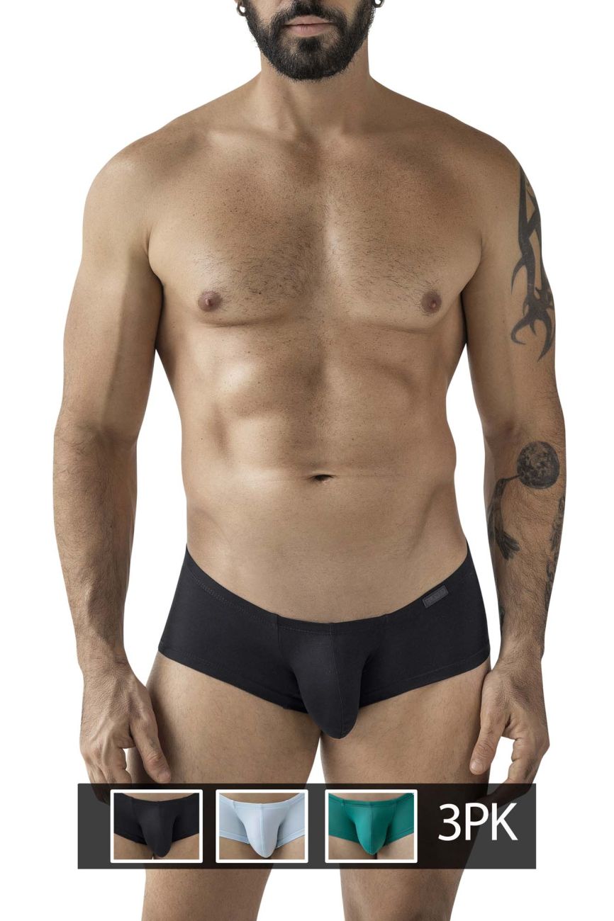 Clever Moda Men's Underwear 229960 3PK Australian Latin Trunks Color Multi-colored