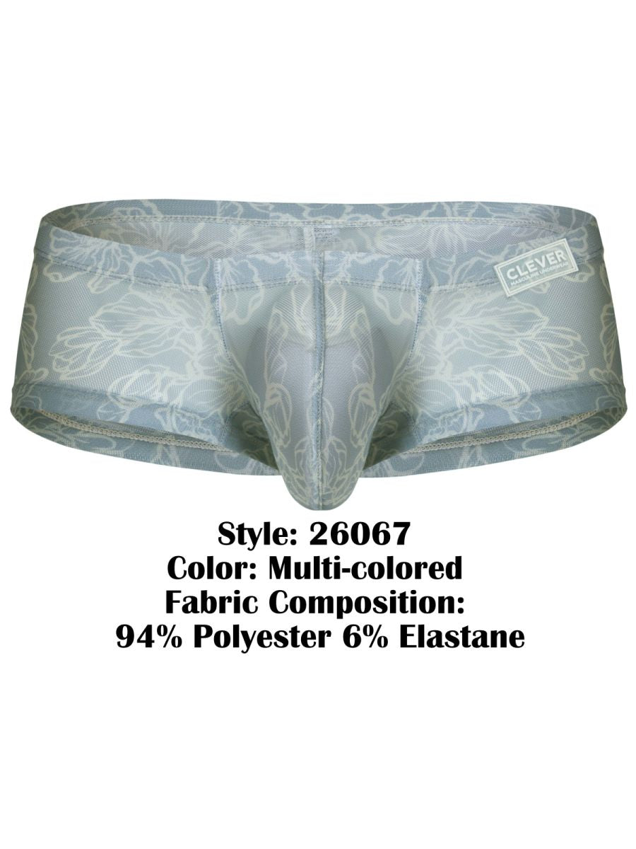 Clever Moda Men's Underwear 26067 3PK Australian Latin Trunks Color Multi-colored Mesh