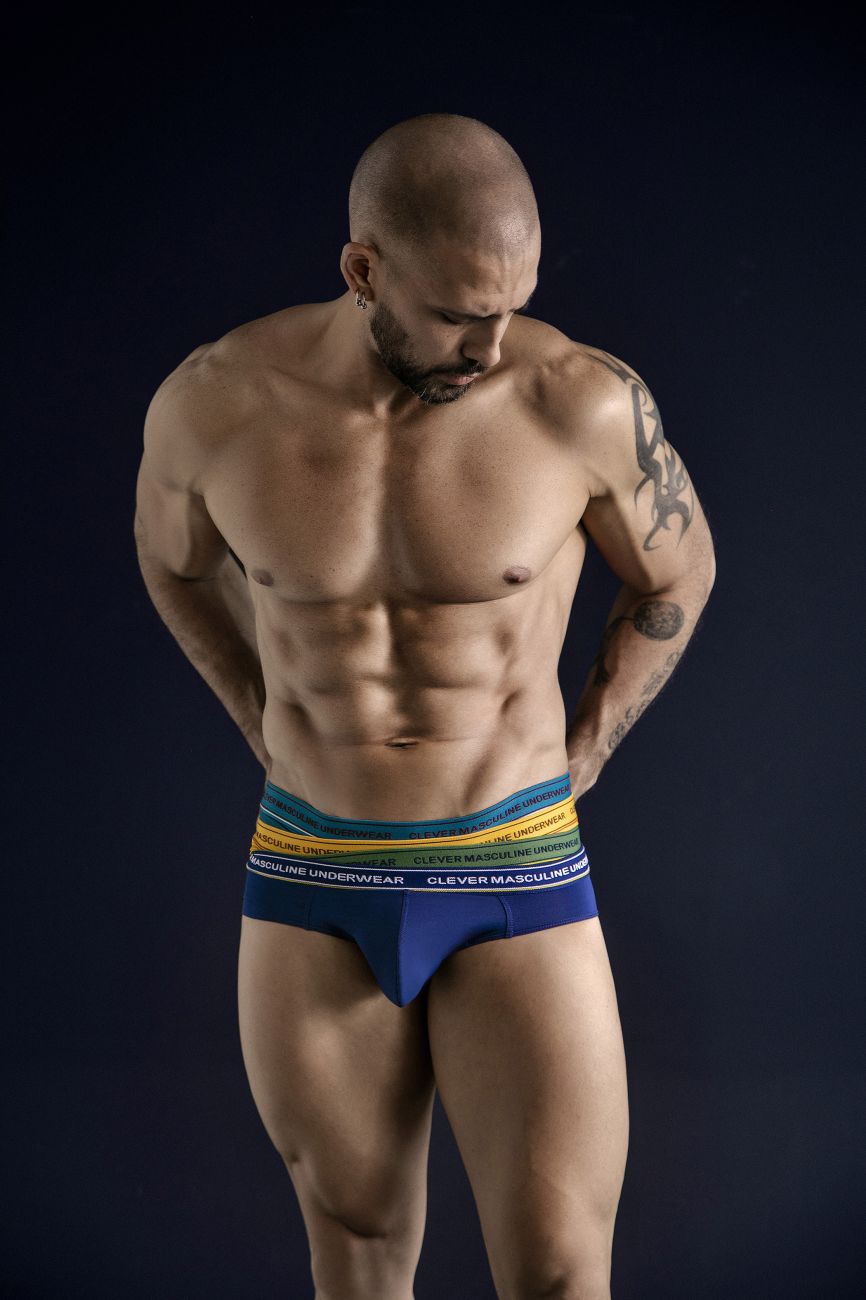 Clever 519969 3PK Australian Latin Briefs Color Blue-Petrol-Green