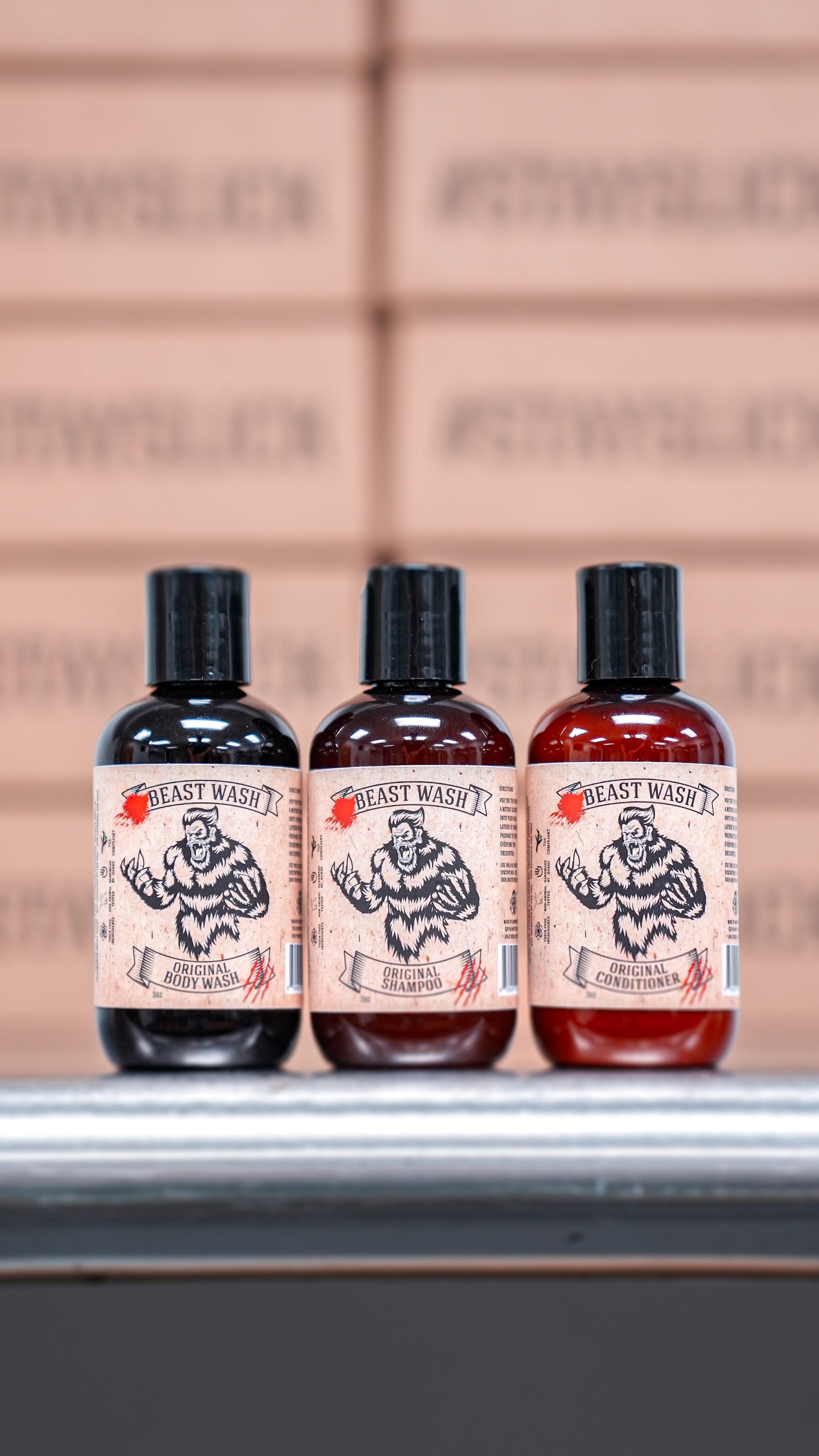 3oz Shampoo, Conditioner and Body Wash Kit