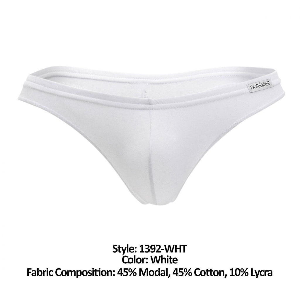 Doreanse 1392-WHT Euro Thong Color White