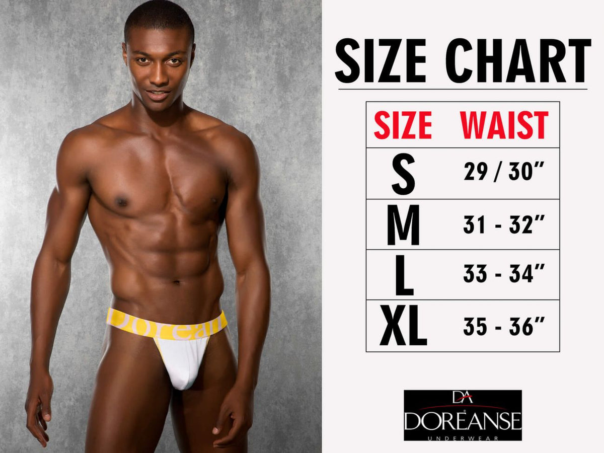 Doreanse Men's Underwear 1390-WHT Aire Thong Color White