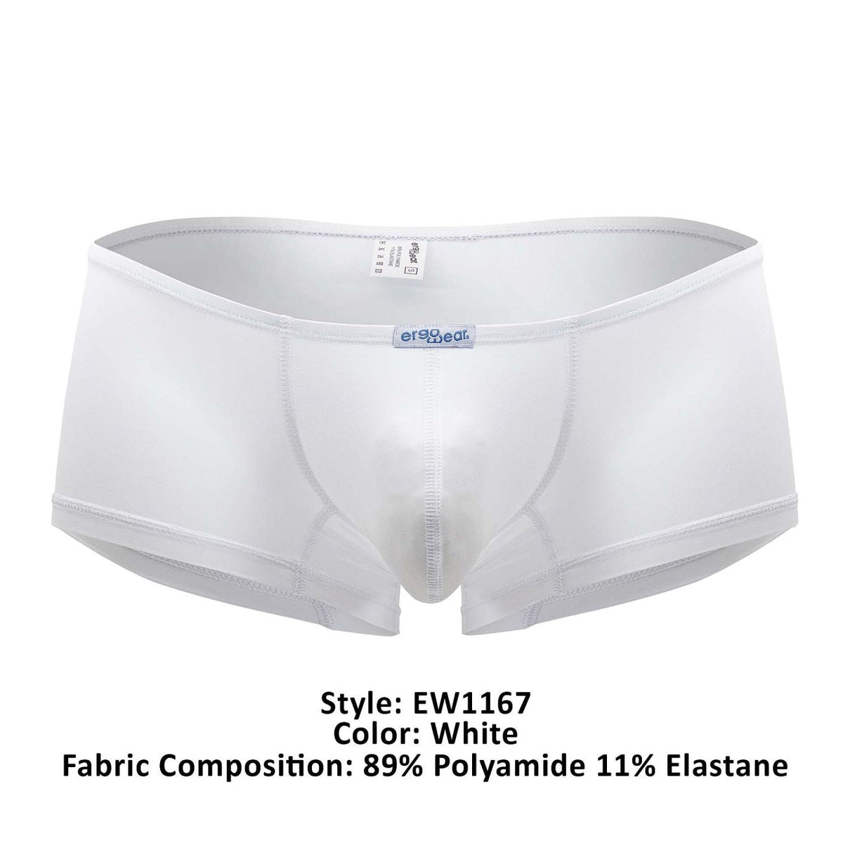 ErgoWear Men's Underwear EW1167 X4D Trunks Color White