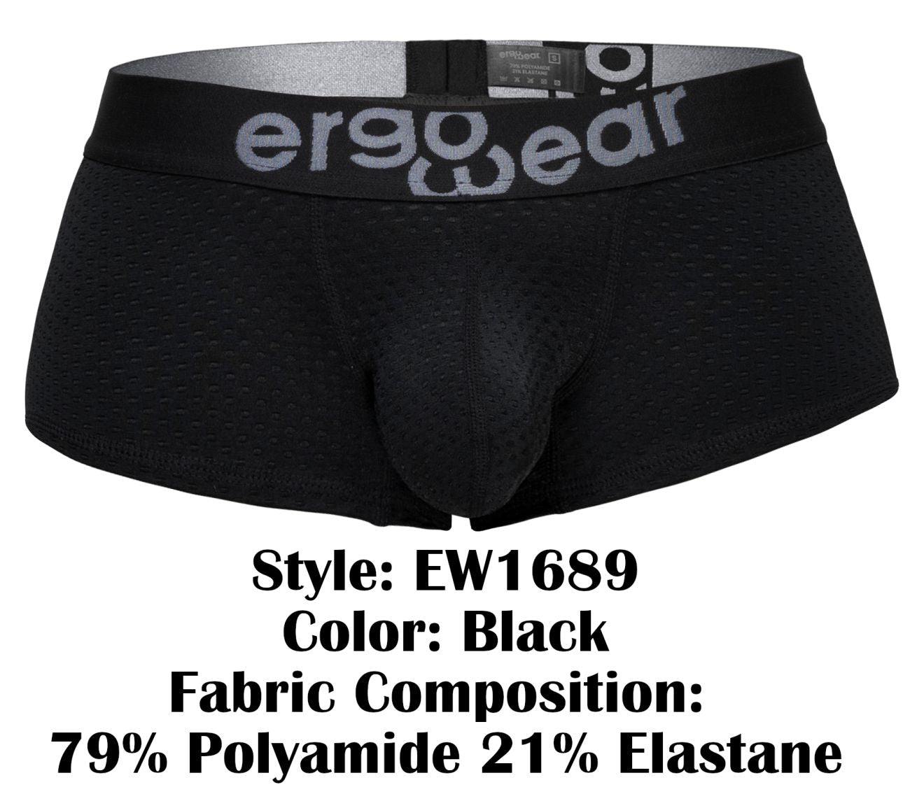 ErgoWear EW1689 MAX FLOW Trunks Color Black