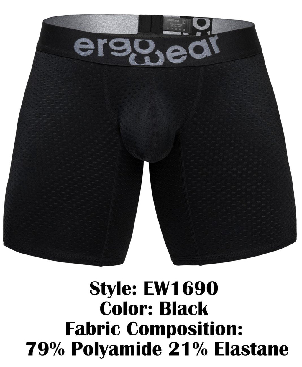 ErgoWear EW1690 MAX FLOW Boxer Briefs Color Black