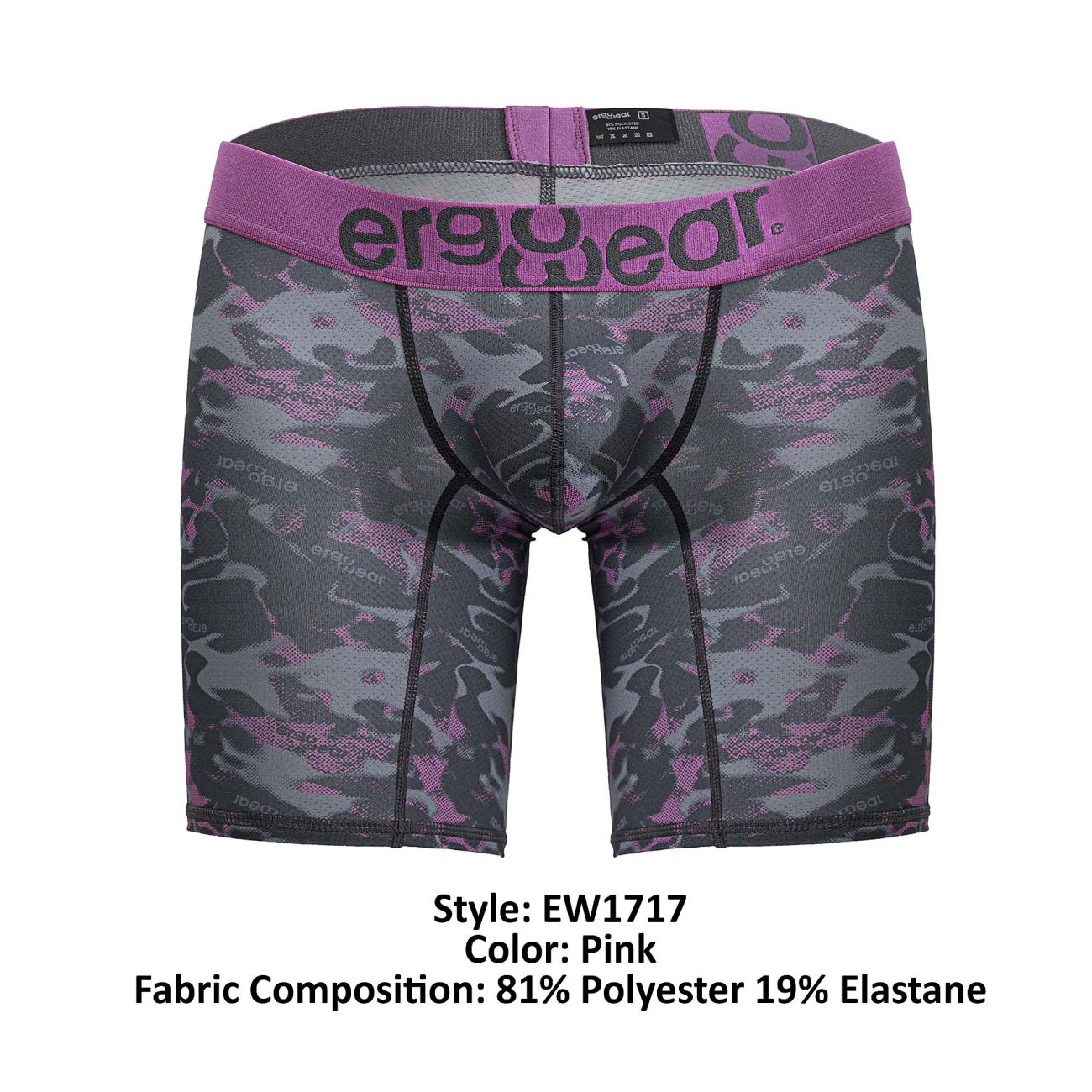 ErgoWear EW1717 MAX SE CAMO Boxer Briefs Color Pink