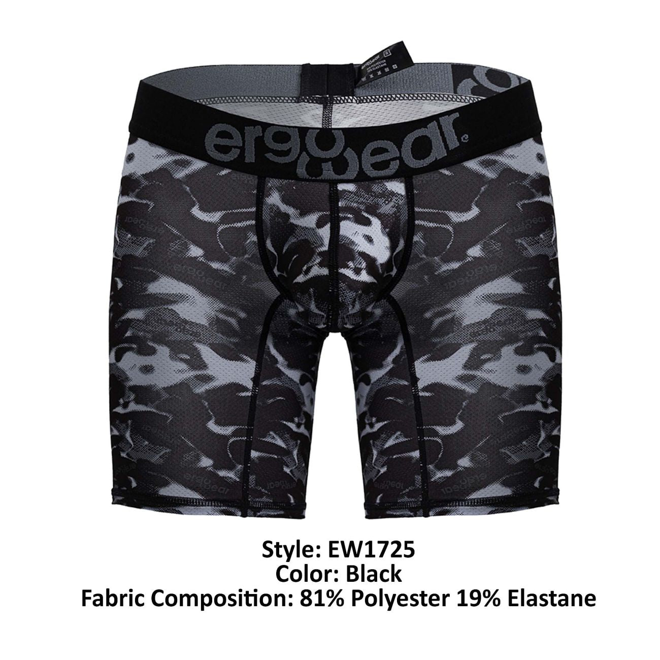 ErgoWear EW1725 MAX SE CAMO Boxer Briefs Color Black
