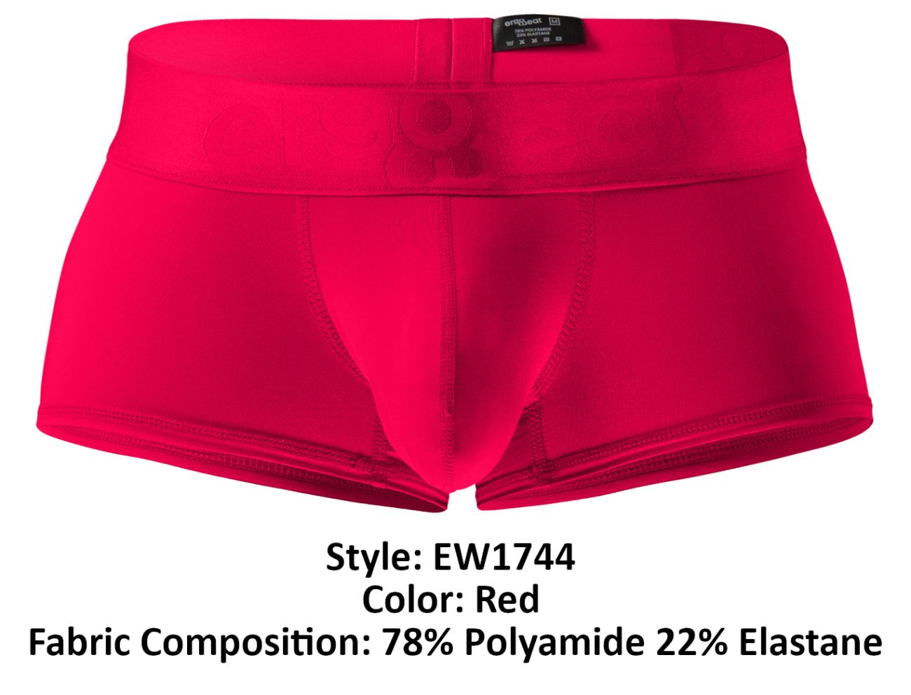 ErgoWear EW1744 MAX BOLD Trunks Color Red