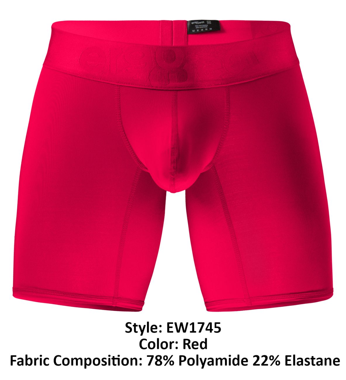 ErgoWear EW1745 MAX BOLD Boxer Briefs Color Red
