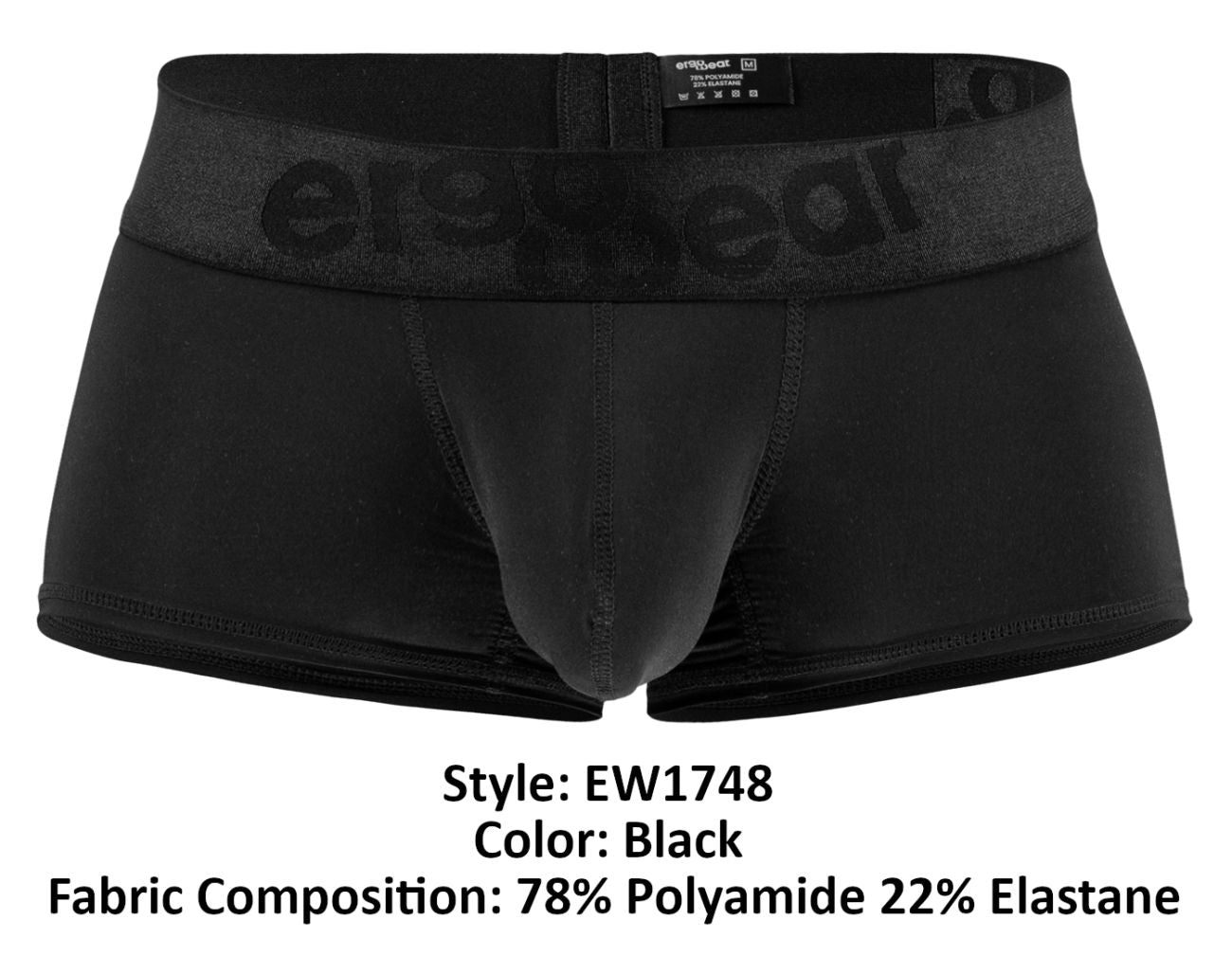 ErgoWear EW1748 MAX BOLD Trunks Color Black
