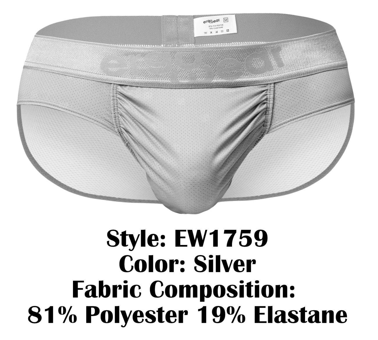 ErgoWear EW1759 FEEL SE Briefs Color Silver
