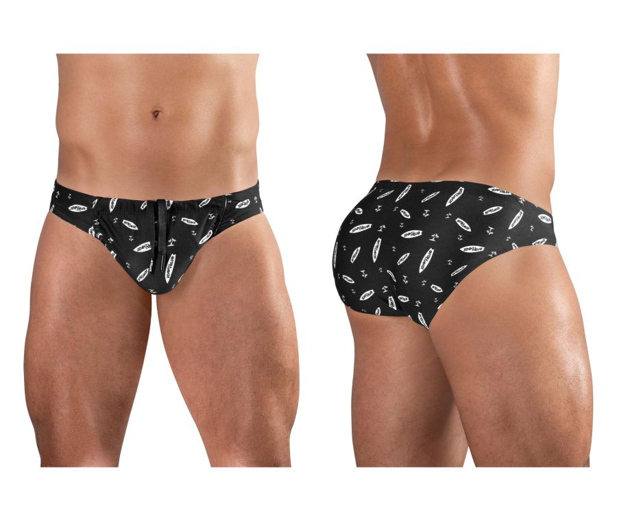 ErgoWear EW1763 FEEL SW Swim Briefs Color Black-White