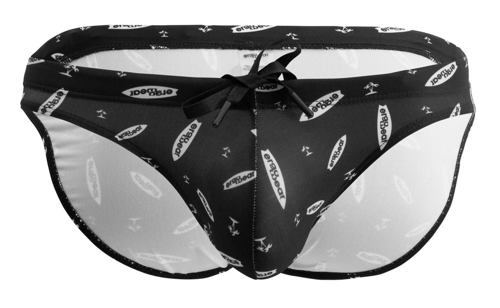 ErgoWear EW1766 X4D SW Swim Briefs Color Black-White