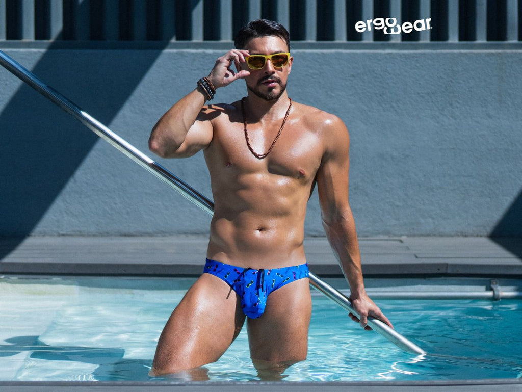 ErgoWear EW1767 X4D SW Swim Briefs Color Blue-Sunglasses
