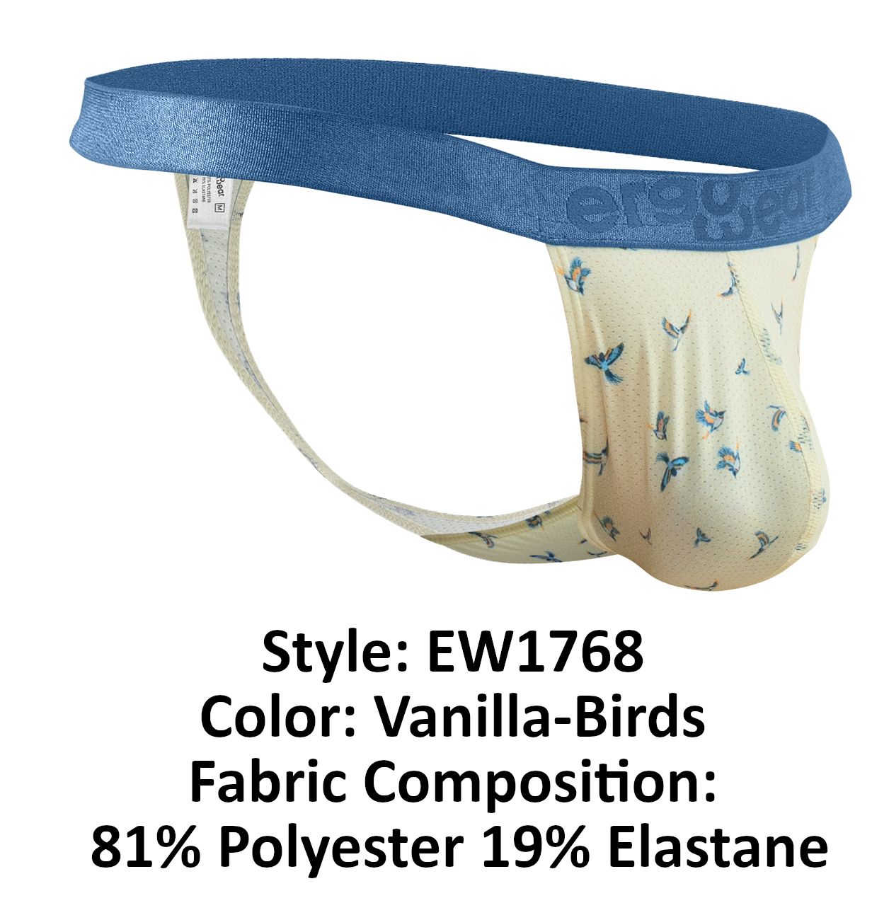 ErgoWear EW1768 SLK SE G-String Color Vanilla-Birds
