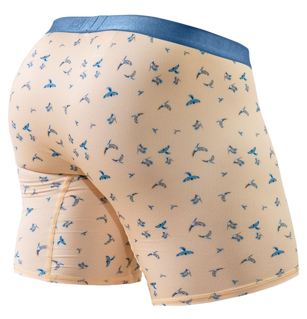 ErgoWear EW1775 SLK SE Boxer Briefs Color Peach-Birds
