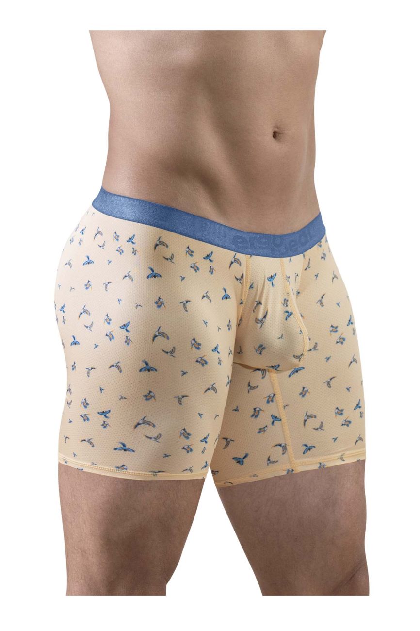 ErgoWear EW1775 SLK SE Boxer Briefs Color Peach-Birds