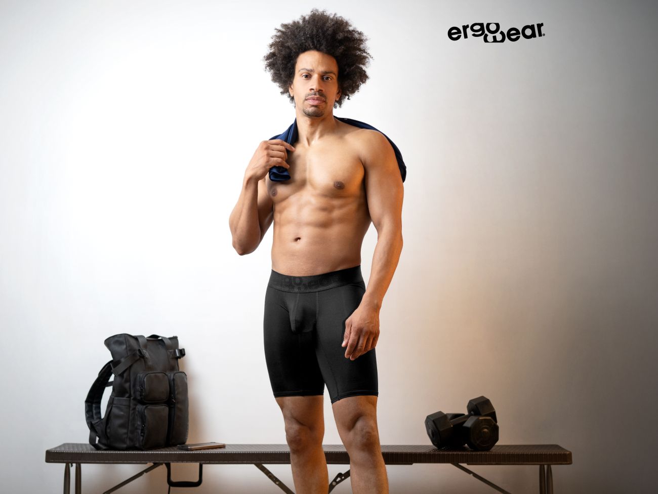ErgoWear EW1783 MAX BOLD Athletic Shorts Color Black