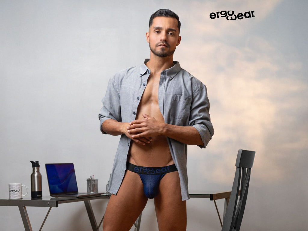 ErgoWear Men's Underwear EW1789 MAX FLOW G-String Color Dark Blue