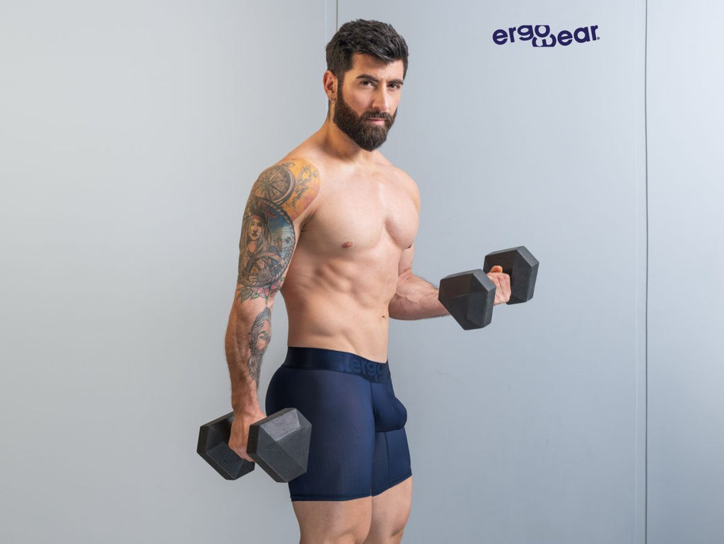 ErgoWear Men's Underwear EW1815 MAX BOLD SE Boxer Briefs Color Dark Blue