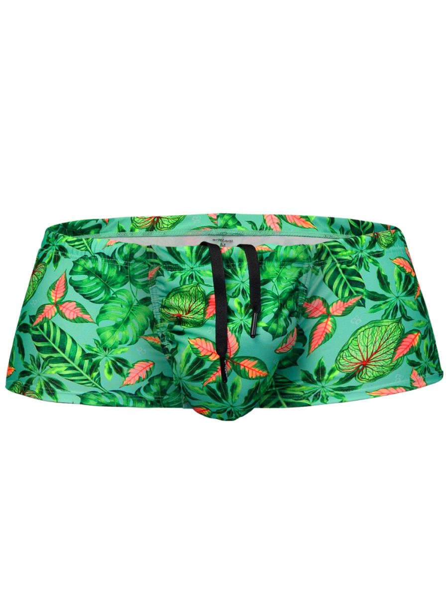 ErgoWear EW1829 FEEL SW Swim Trunks Color Aqua-Leaves