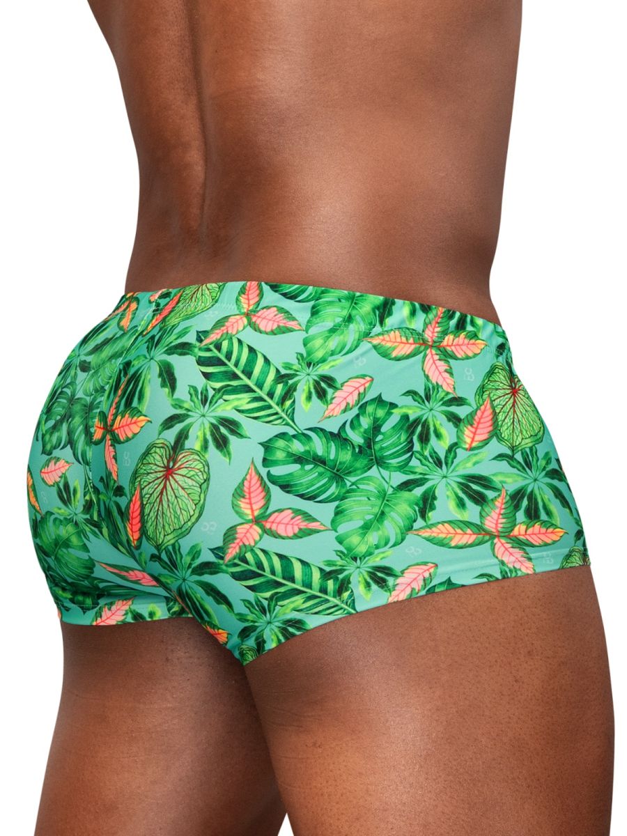 ErgoWear EW1829 FEEL SW Swim Trunks Color Aqua-Leaves