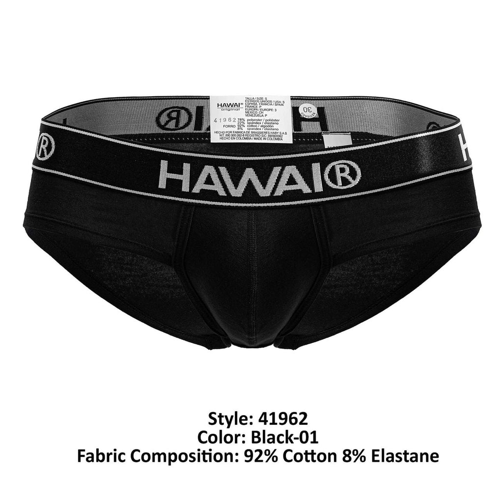 HAWAIR 41962 Cotton blend Briefs Color Black-01