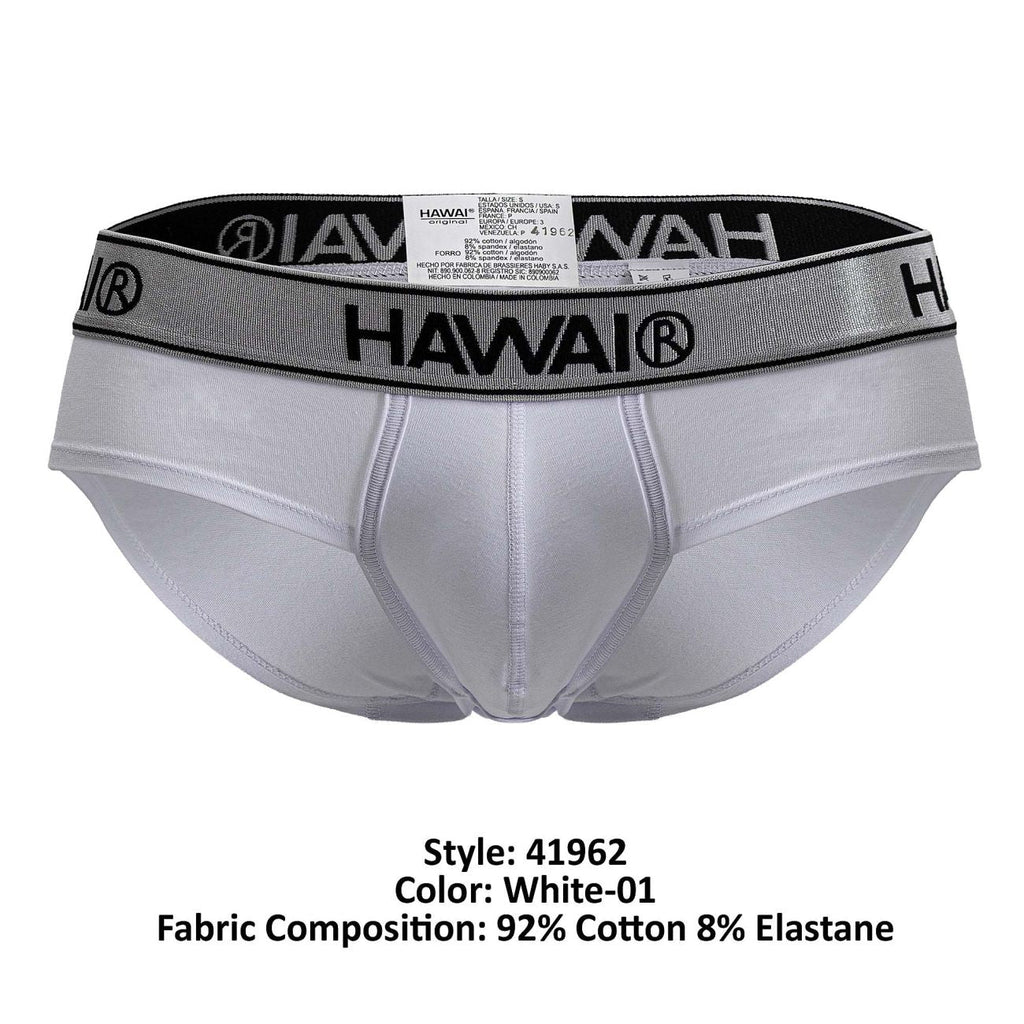 HAWAIR 41962 Cotton blend Briefs Color White-01