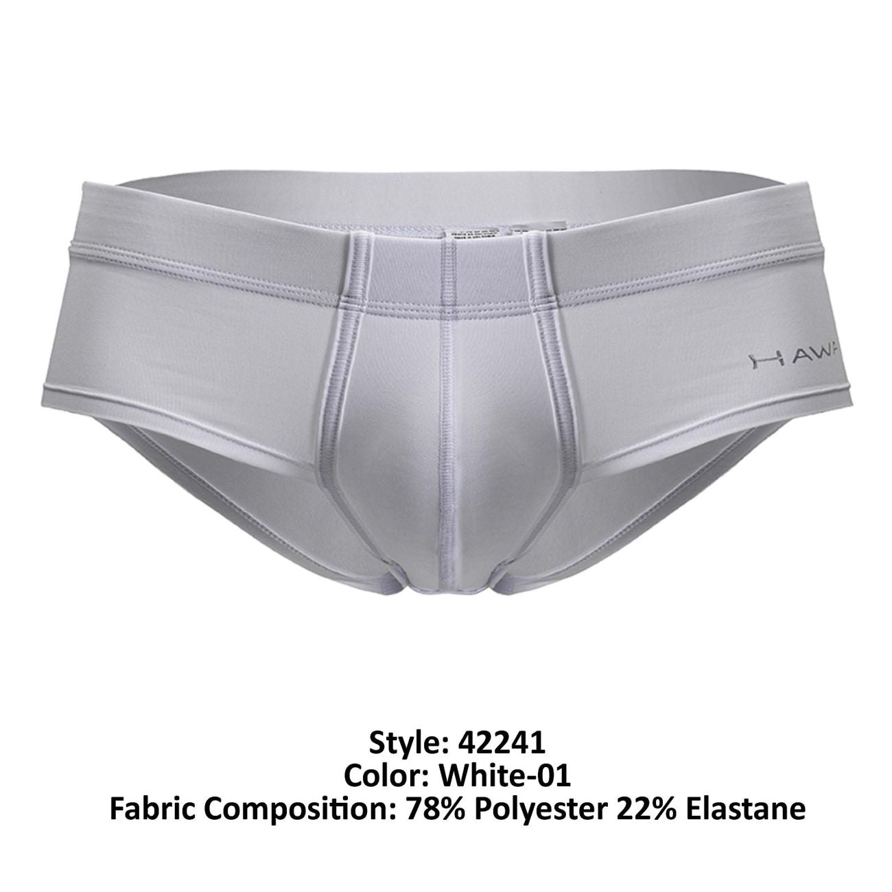 HAWAIR 42241 Microfiber Briefs Color White-01
