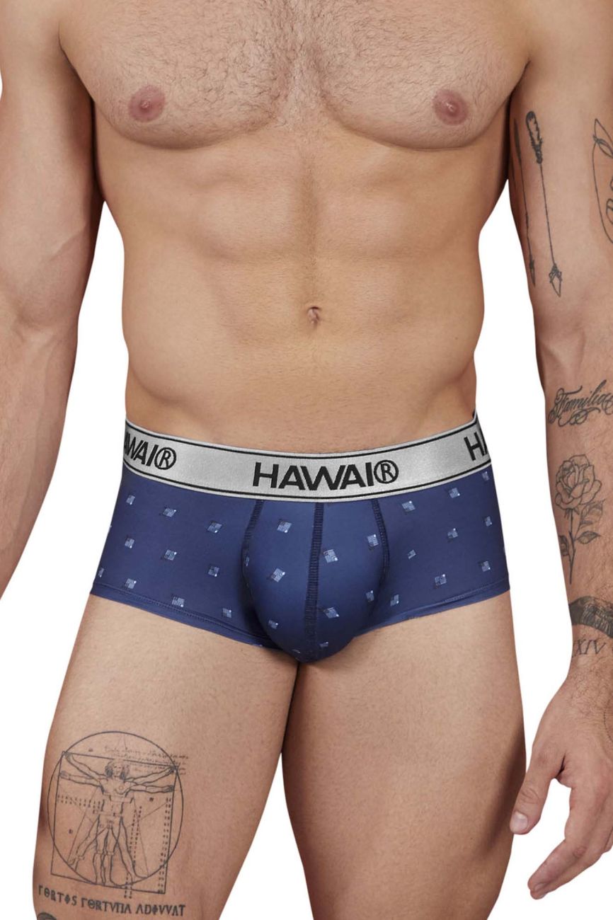HAWAIR 42480 Printed Microfiber Briefs Color Blue
