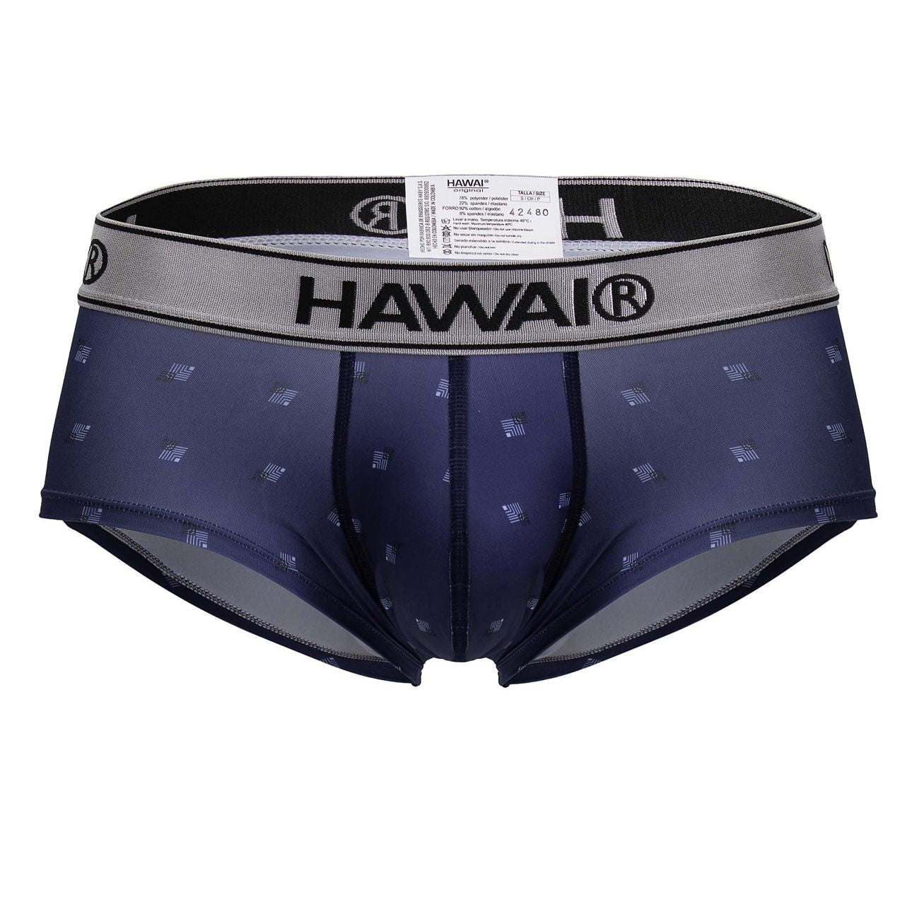 HAWAIR 42480 Printed Microfiber Briefs Color Blue