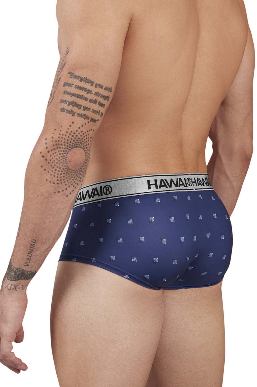 HAWAIR 42480 Printed Microfiber Briefs Color Blue