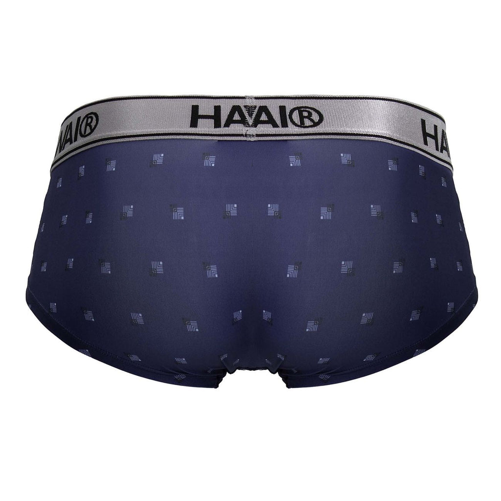HAWAIR 42480 Printed Microfiber Briefs Color Blue