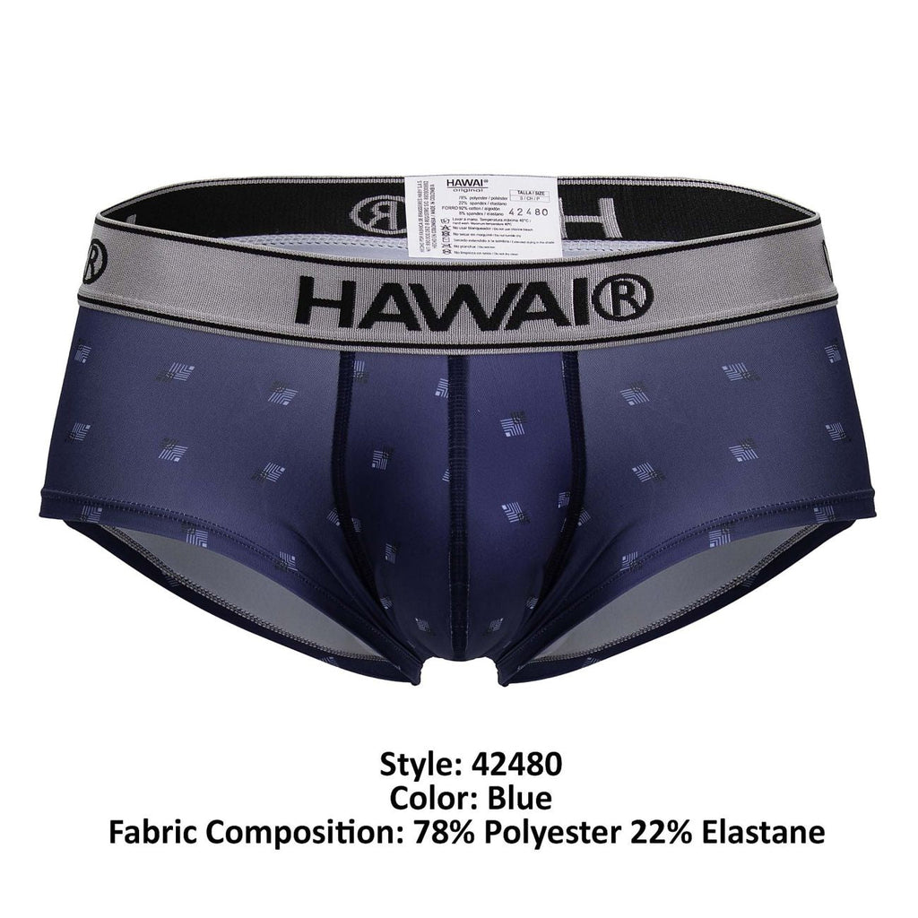 HAWAIR 42480 Printed Microfiber Briefs Color Blue