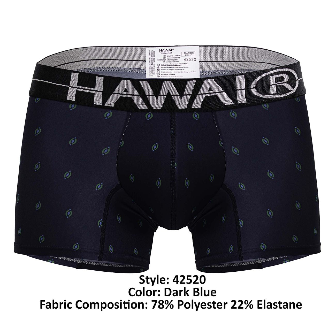 HAWAIR 42520 Printed Microfiber Trunks Color Dark Blue