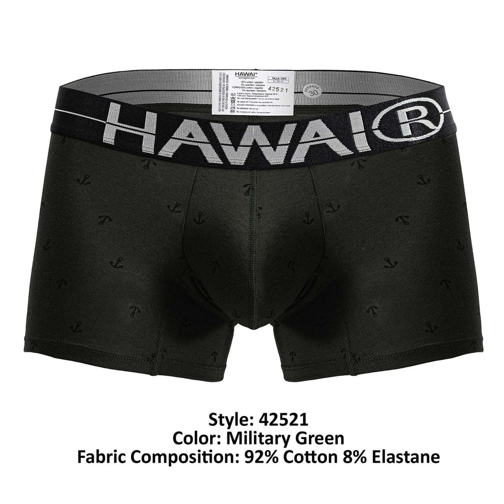 HAWAIR 42521 Cotton blend Trunks Color Military Green